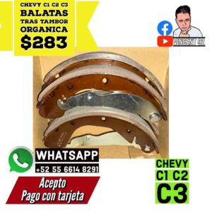 Balatas Traseras Tambor Orgánica