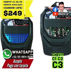 Tapete Ahulado Carbón 4 Pz