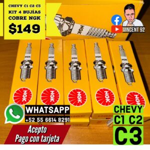 Kit 4 Bujías Cobre NGK