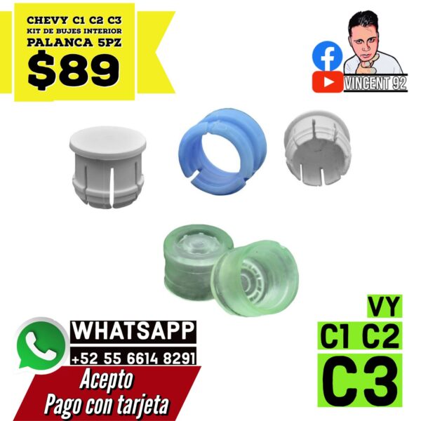 Kit de Bujes Interiores Palanca 5 Pz