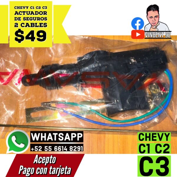 Actuador de Seguros 2 Cables
