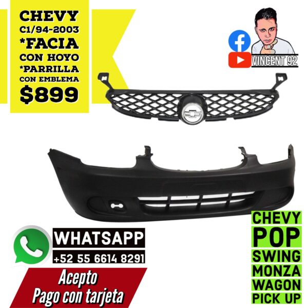 Facia con Hoyos/Parrilla con Emblema