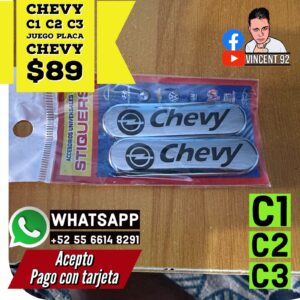 Juego Placa Chevy