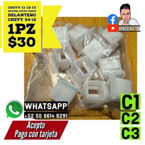 Grapas Guías Faros Delantero 1 Pz