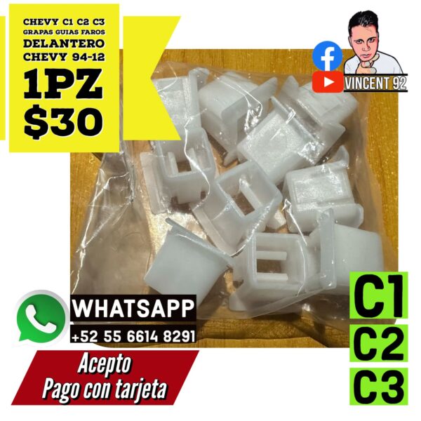 Grapas Guías Faros Delantero 1 Pz