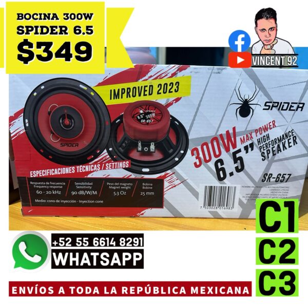Bocinas 300W Spider 6.5