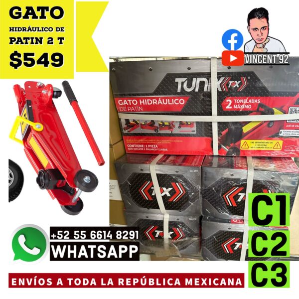 Gato Hidraulico Patin 2 T