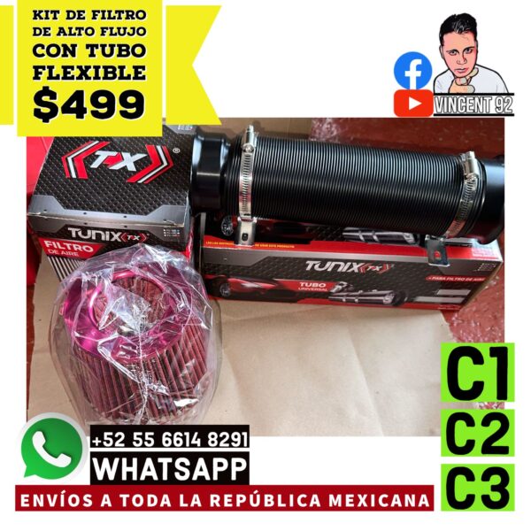 Kit de Filtro de Alto Flujo con Tubo Flexible