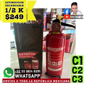 Extintor Recargable 1/2 K