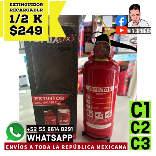 Extintor Recargable 1/2 K