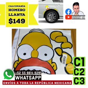 Calcomania Homero Llanta
