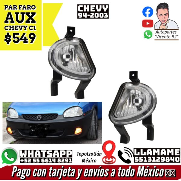 Par de Faros Auxiliares Chevy C1 - Image 2