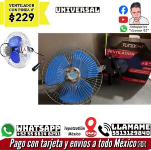 Ventilador con Pinza 8"