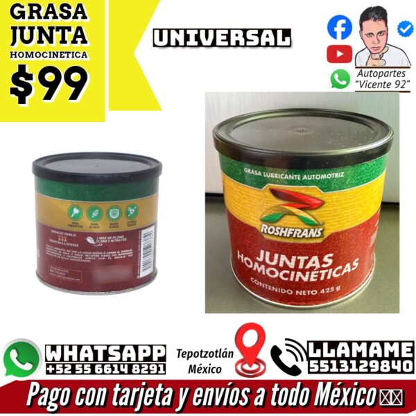 Grasa Junta Homocinetica