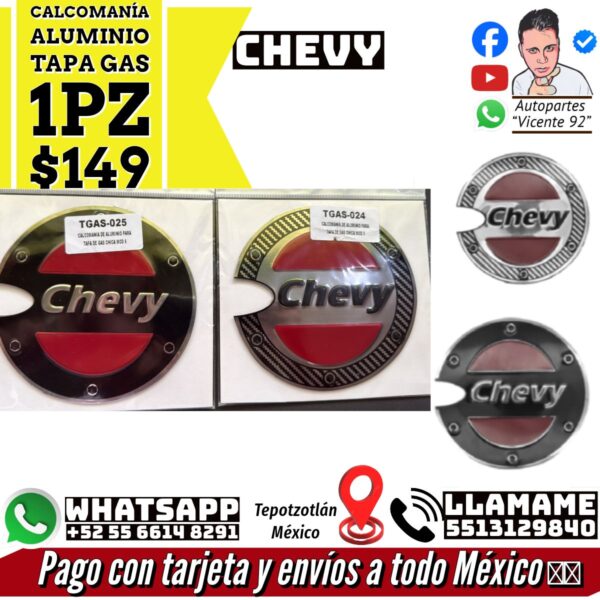 Calcomania Aluminio Tapa Gas 1 Pz