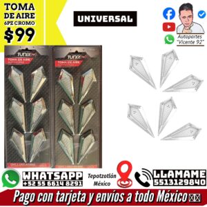 Toma de Aire 6Pz Cromo