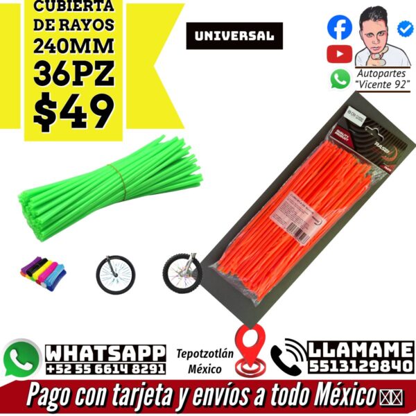 Cubierta de Rayos 240mm 36 Pz