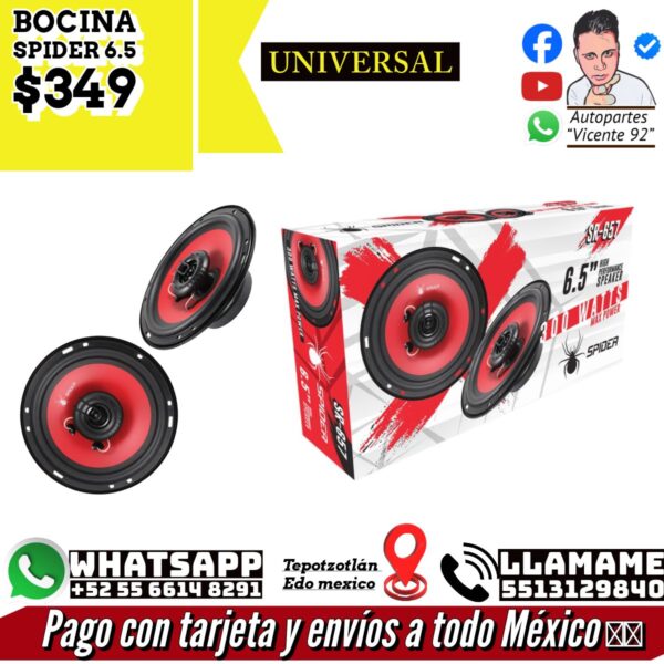 Bocina Spider 6.5