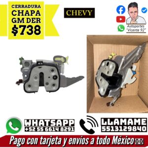 Cerradura Chapa GM Der