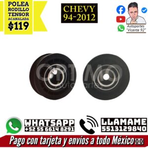 Polea Rodillo Tensor Acanalada