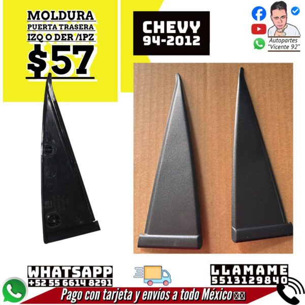 Moldura Puerta Trasera Izq o Der 1 Pz