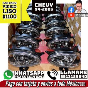 Par Faros de Vidrio Liso