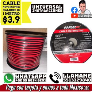Cable Automotriz Calibre 18 1m