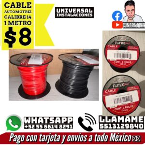Cable Automotriz Calibre 14 1m