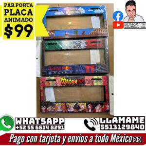 Par Porta Placa Animado