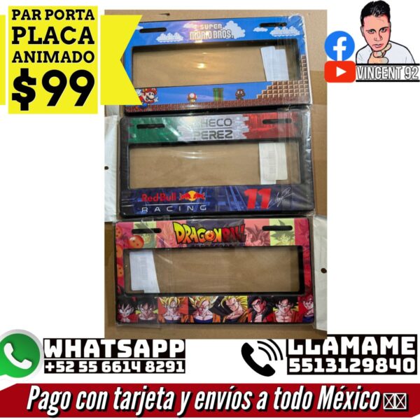 Par Porta Placa Animado