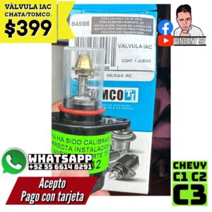 Valvula IAC Chata Tomco