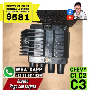 Bobina 4 Pines Cuadrada