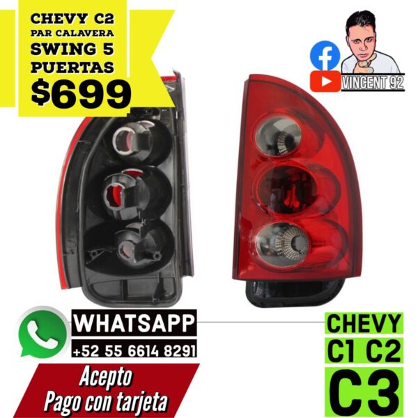 Par de Calaveras SWING 5 PUERTAS Chevy C2