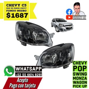 Par de Faros Fondo Negro