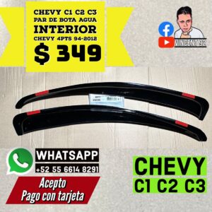 Par de Bota Agua Interior Chevy 4 pts