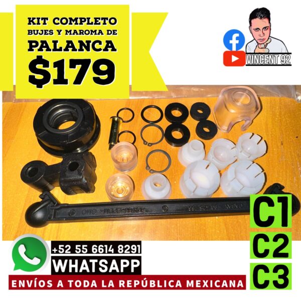 Kit Completo Bujes y Maroma de Palanca