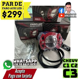 Par de Faro Aux Led