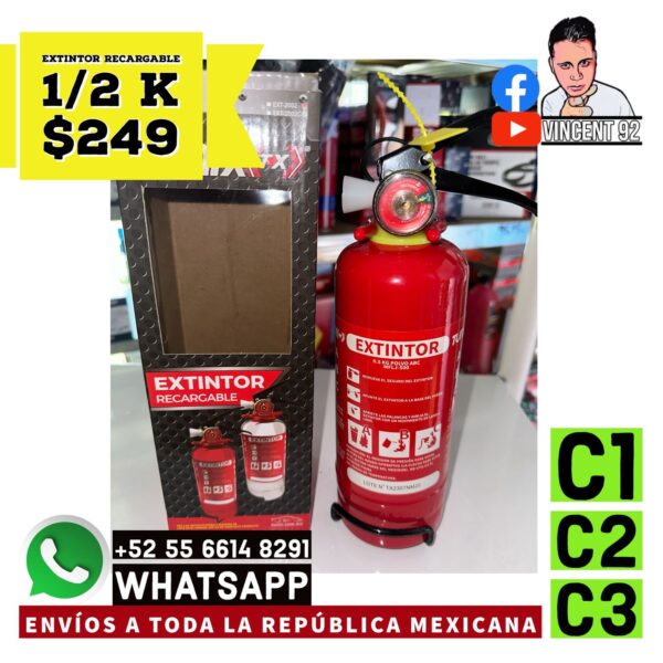 Extintor Recargable 1/2 K
