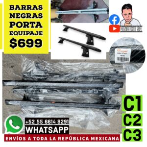 Barras Negras Porta Equipaje