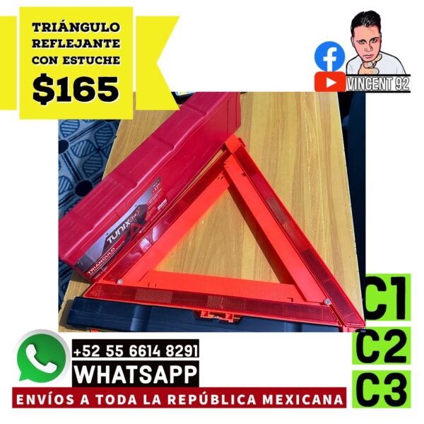 Triangulo Reflejante con Estuche